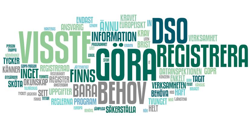 Okunskap är vanligaste kommentaren FRÅGA: Vad skulle du säga är huvudskälet till att ni inte valt att registrera er DSO (dataskyddsombud) hos Datainspektionen?