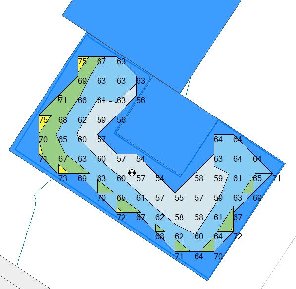 Resultat Resultat vid fasad redovisas i följande bilagor: Bilaga 1 Ekvivalenta ljudnivåer för vägtrafik 2040 Bilaga 2 Maximala ljudnivåer för vägtrafik 2040 Då år 2040 är dimensionerande redovisas