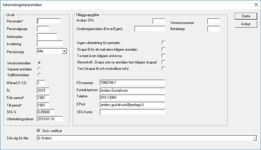 Skapa en anmälan Du kan skapa en anma lan sa fort du uppdaterat statistiken. Rutinen hittar du under export/import, skatteuppgifter.