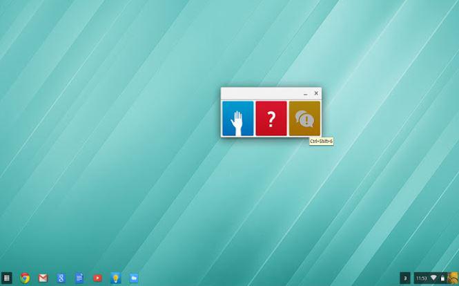Knappen på skärmen kan vara Chrome-programmet i menyn