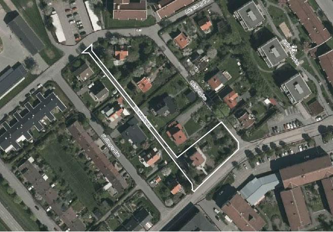 Plandata Ortofoto med plangräns Läge Planområdet är beläget vid korsningen Terrakottagatan/Celsiusgatan i centrala Mölndal, cirka 500 meter fågelvägen från Mölndals centrum.