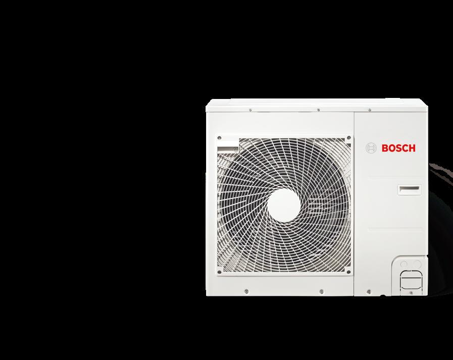 Luft/vattenvärme Produktfördelar Bosch 3000 WS II Sex modeller med 8 17 kw värmeeffekt. Pålitlig split-lösning som minimerar frysrisk vid elavbrott.