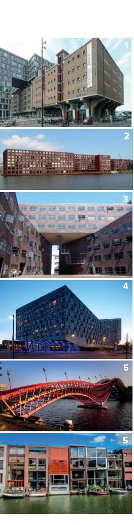 Dag 1, förmiddag Bombastiska Bon En guidad tur genom Eastern Docklands tidigt utvecklade och prisbelönta hamnomvandlingar, som fått tid att mogna. Fokus på bostäder och urban design vid vatten. 1. Pakhuls de Zwijger / J.
