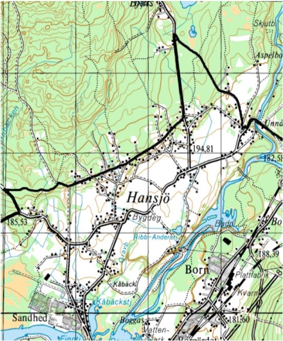 HANSJÖ VVO Gräns för kulvapenförbud och jakt på rådjur, älg och kronhjort.