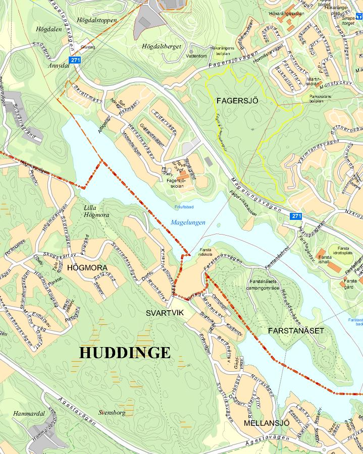 Bilaga karta Magelungen/Fagersjöviken med
