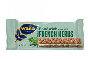 Wasa sandwich - cheese 6 chives 37g Ingredienser: Fullkornsrågmjöl 46%, vegetabiliskt fett (raps, shea), rågmjöl 17%, maltodextrin, ostpulver 8,9%, jäst, kärnmjölkspulver, arom (mjölk), salt, torkad