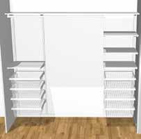 Tillval 35 Skjutdörrsgarderob (I lgh 94,9 m 2 i Sovrum 13,8m 2 ) Marbodal 2300x2450 för Sovrum. Tre dörrar i Vit unik, aluminium profil Sandhamn inkl. mjukstängning. Inrede ingår ej.