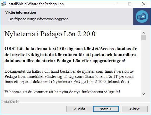 Ominstallerar du Pedago Lön och