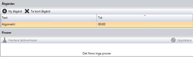 Fält Vallista (Namn och kod) Obl tom vallista och man får då välja knappen för att lägga upp en ny Problemgrupp. Väljer man en problemgrupp får man upp en knapp där man kan ångra.