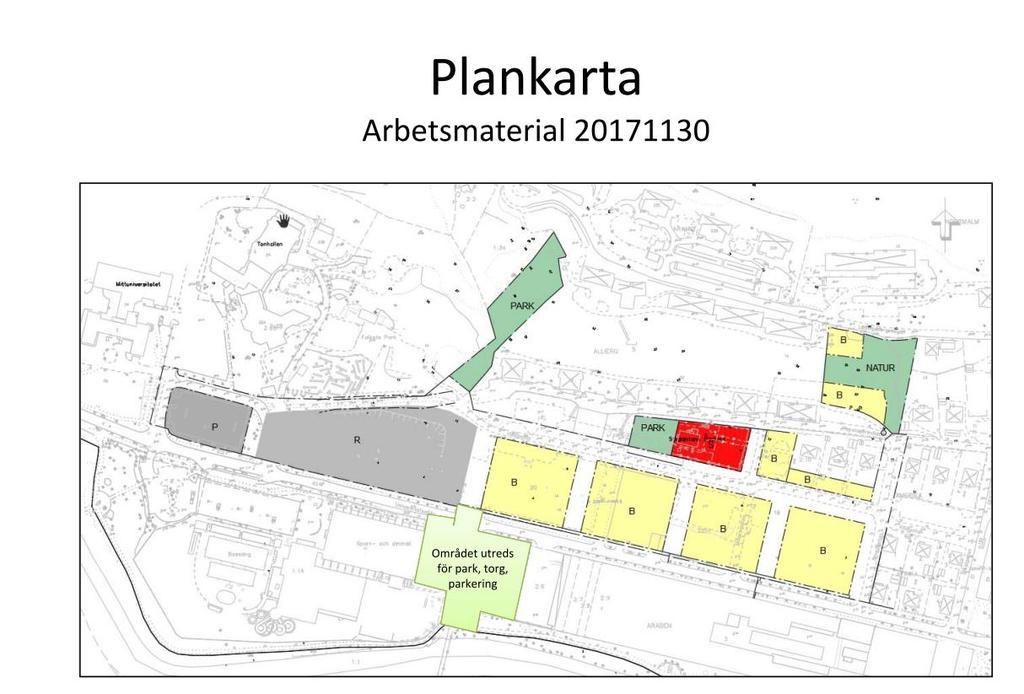 Noder Entréer, noder och mötesplatser Den starkaste noden i Alliero bedöms bli ytan där park, torg, parkering planeras.