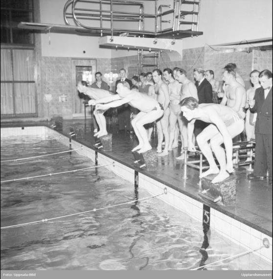Centralbadet Uppsala Korpsimning 1948 https://digitaltmuseum.