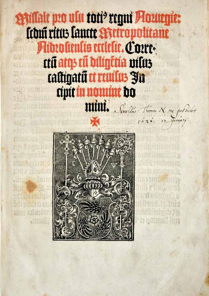 Trots att det trycktes i Köpenhamn hålls Missalet för Norges första tryckta bok eftersom det