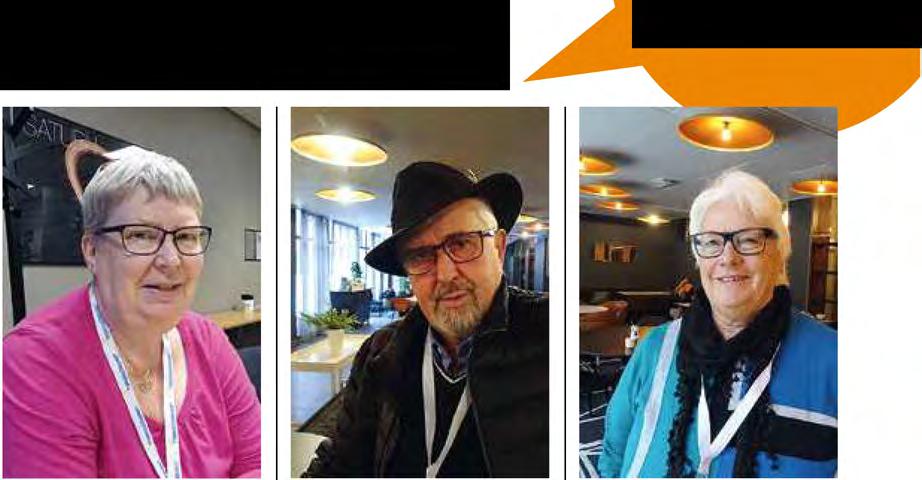 Hallå d ar... I Karin Markström, Norra Kalmar län Vad tycker du om dagarna? - Jättebra och väldigt intressant. Det är ett bra sätt att hitta nya kontakter, få information och kunskap.