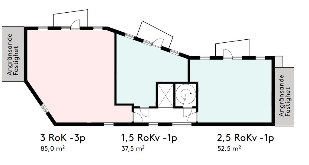 12 av 26 Figur 3 Brandcellsindelning, normalplan.