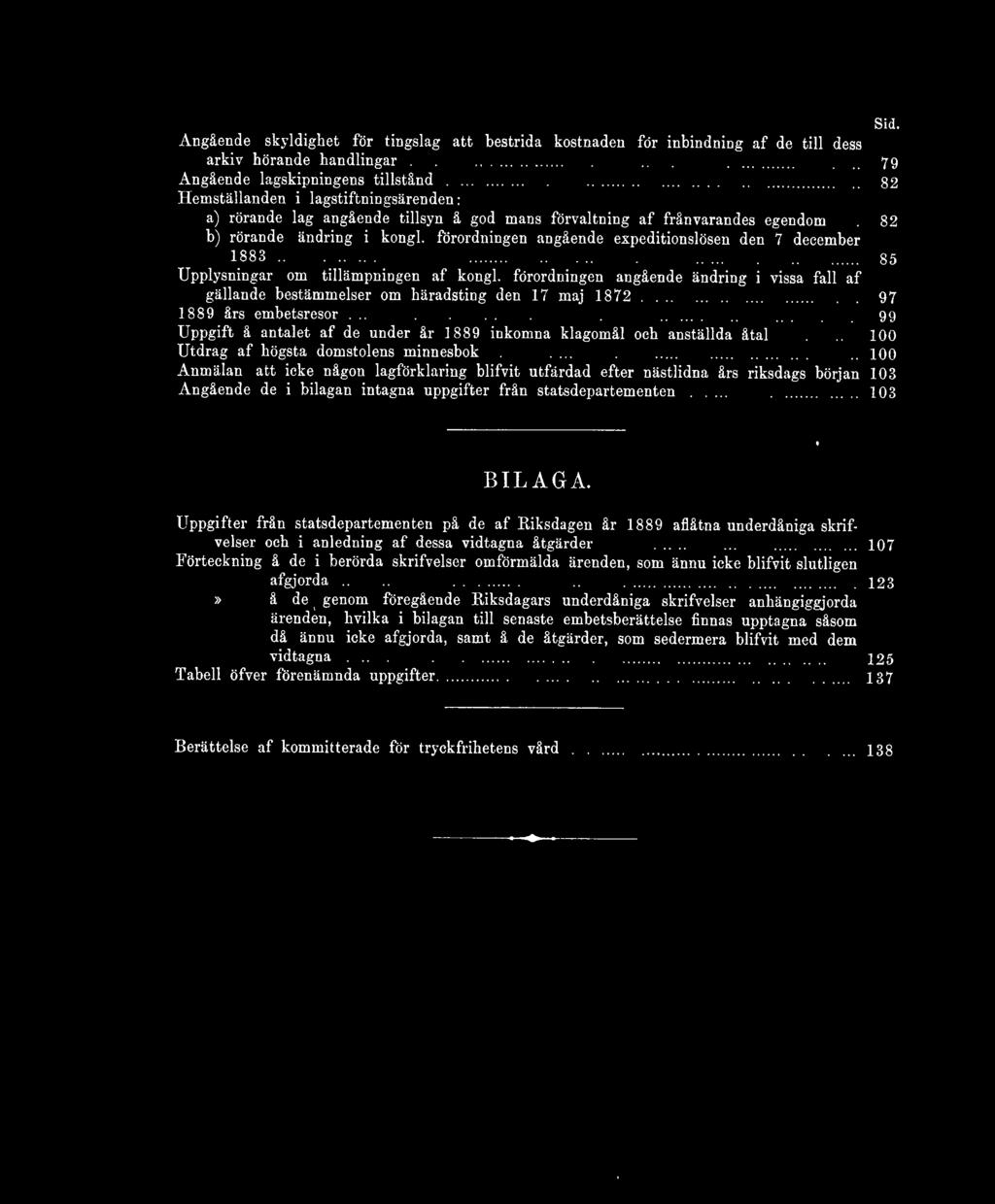förordningen angående expeditionslösen den 7 december 1883...... 85 Upplysningar om tillämpningen af kongl.
