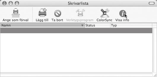 MAC OS X 15 Visa skrivarinformation. SCxxxxxx SHARP MX-xxxx PPD (2) (1) 16 Markera maskinens konfiguration.