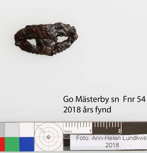 Rustnings och handsklameller 11 lameller, varav fyra säkra och sju möjliga, framkom. Av dessa var en intakt, nio defekta och en fragmentarisk.