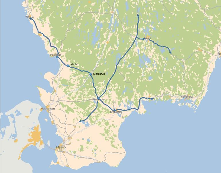 Nordöstra Skåne/ Blekinge 7 % Attraktiv, pålitlig, kostnadseffektiv Långsiktighet Timmestrafik på