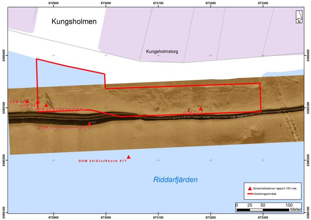 Sammanfattning Statens maritima museer (SMM) har den 11 till 12 maj 2017 utfört en marinarkeologisk utredning inom fastigheten Kungsholmen 2:8 vid Norr Mälarstrand i Stockholms stad.