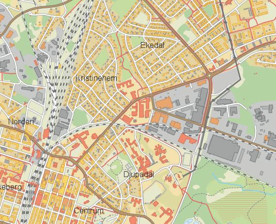 Plandata Planområdet ligger i stadsdelen Ekedal