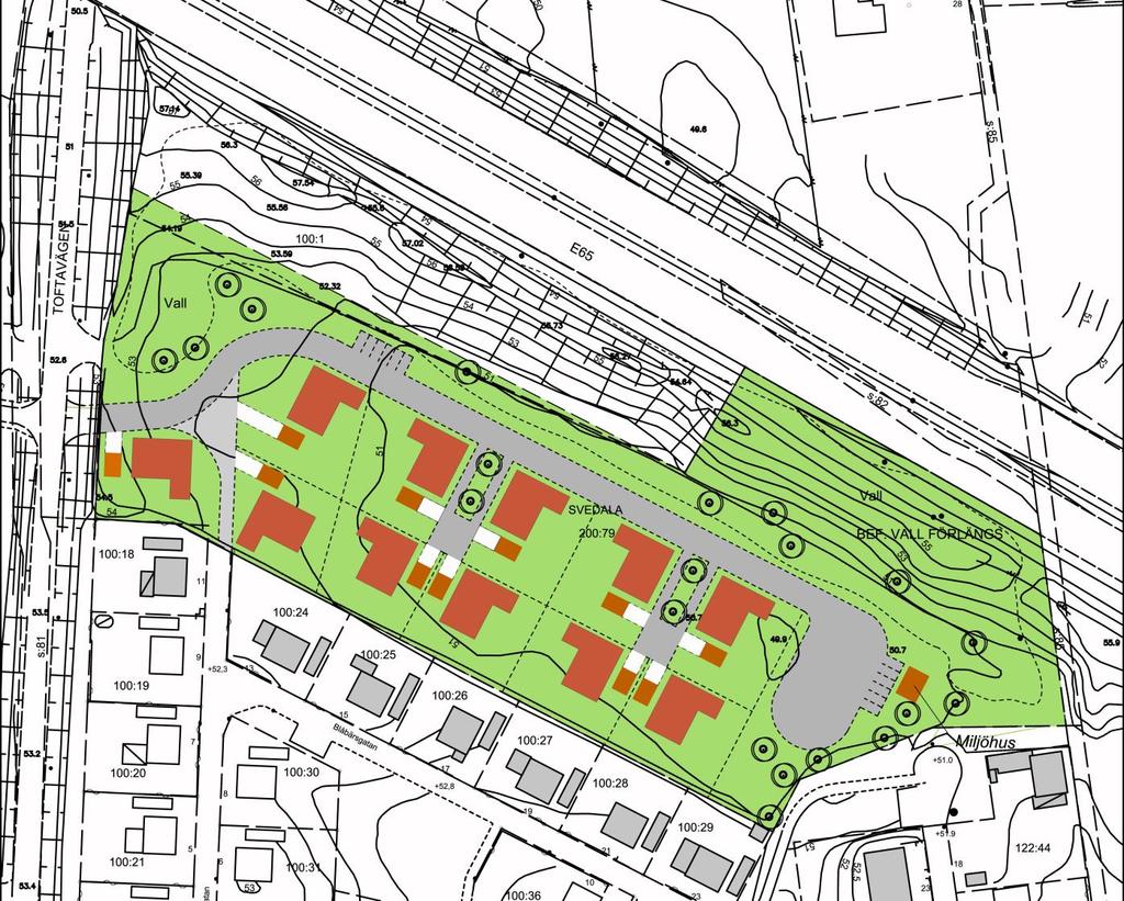 5. Norra Tofta, Svedala 200:79 28 Igångsättning: Detaljplan: Markägare: Exploatering Vatten och avlopp, gator : För närvarande ej bestämt. Nej, planarbete pågår.