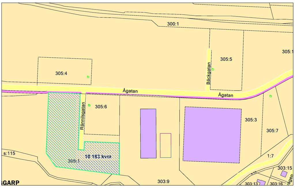 39 10.2 Industriområde syd Detaljplan Mark Markpris Vatten och avlopp Uppvärmning Ja Ägs av kommunen.