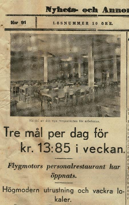 I Trollhättans Tidning från 1943 finns en annons på en Orion radioapparat. Pris 350 kr inkl. oms (OBS ej moms).