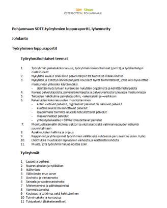 kehittämishankkeita (esim.