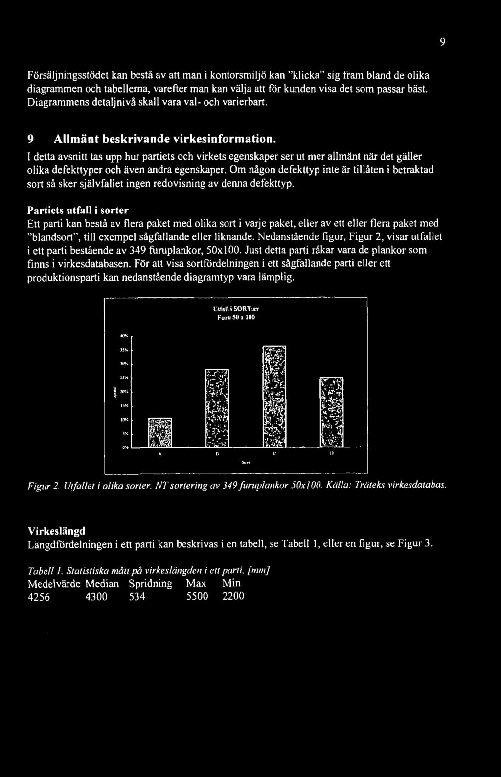 I detta avsnitt tas upp hur partiets och virkets egenskaper ser ut mer allmänt när det gäller olika defekttyper och även andra egenskaper.