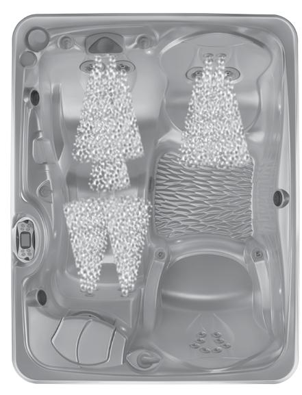 KAUAI JETSYSTEMMENY d b e a SYSTEM 1 MENY A (Avledare i -läge) I ULTRAMASSAGE-sitsen a. 6 SOLE SOOTHERS b. 3 VERSASSAGE-jetstrålar.