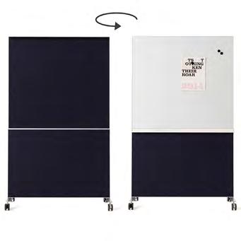 Alumi Nina Jobs ALUMI KOMBISKÄRM Alumi kombi singel, är utvecklad för att underlätta flexibla möten. Den fungerar som avskärmning, ljudabsorbent och skrivtavla i en och samma produkt.