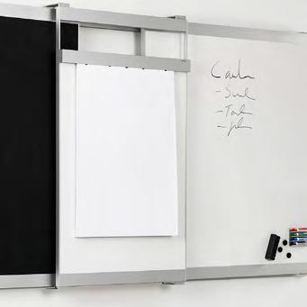 Vip Whiteboard Friiz & Molke VIP BLÄDDERBLOCKSTAVLA Tavelyta: e3 emalj. Ram och pennhållare i mattanodiserad aluminium.