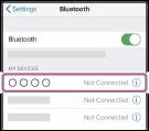 4 Rör vid []. Röstvägledningen säger Bluetooth connected (Bluetooth ansluten). Tips Ovanstående metod är ett exempel. Mer information finns i bruksanvisningen som följde med din iphone. OBS!