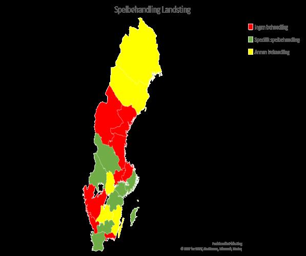 tidigare siffror från Stödlinjens register dock verkar minska. Andelen kommuner som inte erbjöd någon behandling alls för spelberoende var 2015 52 procent och 2016 32 procent.