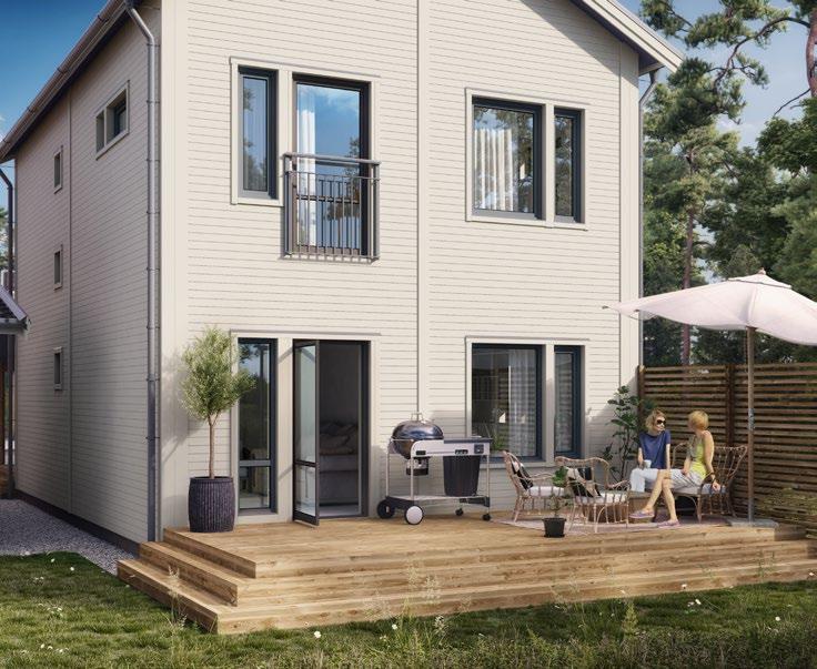 NORRTÄLJE, BR BJÖRNÖ VIK 2 9 Vilket hus ska du välja? Herre på din egen lilla täppa Varje hus får fina uteplatser som bara väntar på att du ska tända grillen.