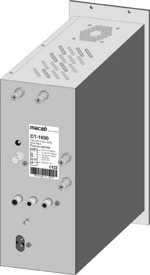 Baksida IF ut (17 VDC) LNB in (17 V DC 350mA) * DC ut (17 V DC 350mA) Video ut Audio ut