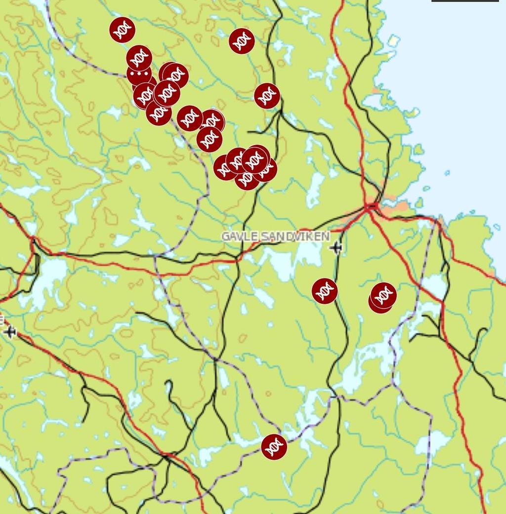 2018 fann man 2 prov DNA i Gävle, Sandviken.