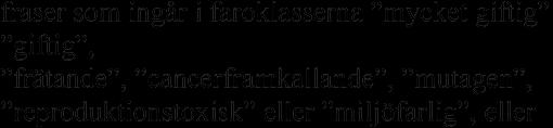 - 63.10004 4 U Parkering - 63.10101 75 U Spåranläggning i drift för lokal kollektivtrafik med en sammanlagd spårlängd över 80 kilometer. - 63.10102 45 U Spåranläggning i drift för regional kollektivtrafik eller nationell person och/eller godstrafik med en sammanlagd spårlängd över 30 kilometer.
