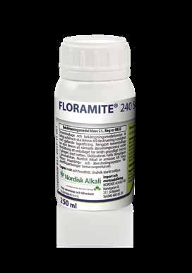Floramite 240 SC Selektivt medel för kontroll av spinnkvalster Mycket effektivt mot samtliga stadier av spinnkvalster även ägg Skonsamt mot nyttodjur Ingen korsresistens med andra spinnmedel Mot