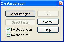 Konstruera Skapa polygon Konstruera Skapa polygon Hantering av hål i ytor Polygonen hanterar hål (polygoner inom polygonen) samt öar (polygoner utanför polygonen).