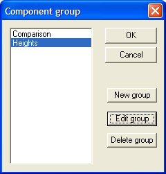 Gruppera komponenter Komponenterna kan grupperas. Detta ger en rubrik för dessa komponenter till vänster i profilformuläret.