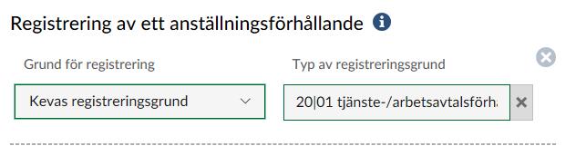 Registrering av ett