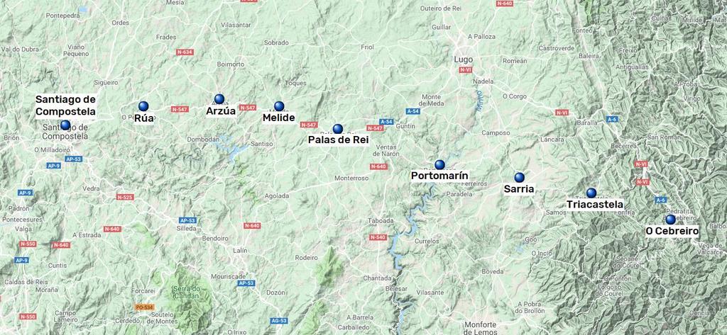 Camino Francés, O Cebreiro Santiago de Compostela, 11 nätter 8(8) Camino Francés Camino Frances är den mest populära av alla leder till Santiago de Compostela.