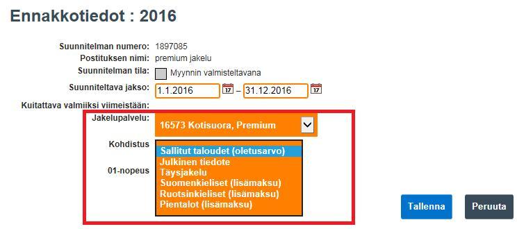 Tillägg av inriktning för tjänsten Hemdirekt Premium redan vid beställning Inriktning av utdelning kan läggas till Premium-tjänsten redan vid