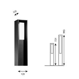 HPollare Pollare Design: Architekten Kreikenbaum & Heinemann Koncept: Med en minimalistisk design och möjlighet till ljusfördelning på upp till tre sidor, passar Hpollaren bra in i modern arkitektur