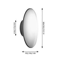 AJ Eklipta Vägg Design: Arne Jacobsen Koncept: Armaturen sprider ett mjukt diffust ljus. Glaset är konstruerat för att ge en homogent belyst yta.