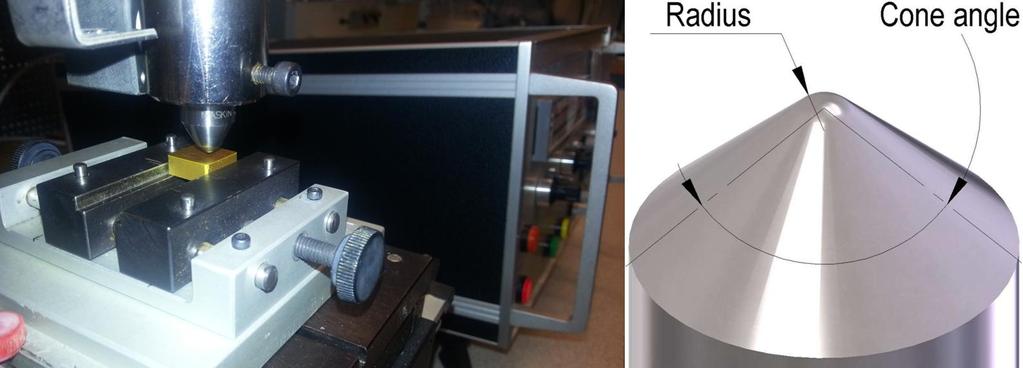 became 8 mm long. Before performing the scratch test and before the SEM analysis all samples were cleaned with ethanol in an ultrasonic bath for about 7 minutes.