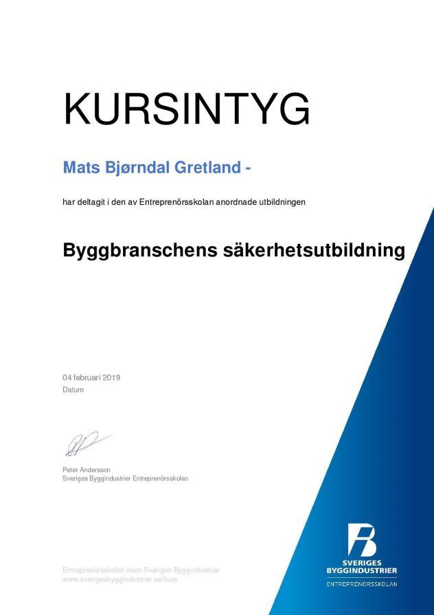 För personer utan svenskt personsignum används passnummer. (8) 2.