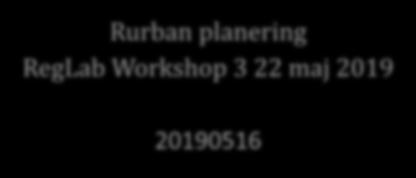 Rurban planering