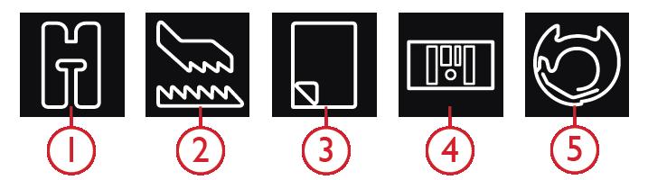 Sömnadsrekommendationer Rekommendationerna visas i informationsområdet.
